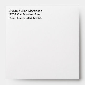 Customizable B&W Damask Elegant Matching Envelopes