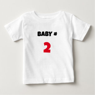 Customizable Baby # Announcement T-Shirt