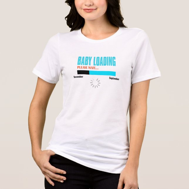 customizable baby boy loading maternity top design (Front)