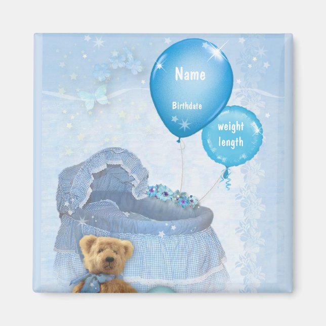 Customizable Baby Boy Magnet (Front)