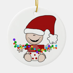 Customizable Baby Elf with Lights Ornament