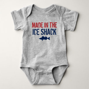 Customizable Baby Ice Fishing Bodysuit T Shirt