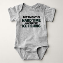 Customizable Baby Ice Fishing Bodysuit T Shirt