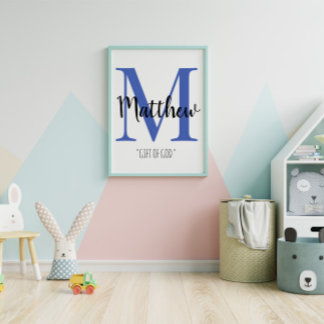 Customizable Baby Name Meaning Room Poster
