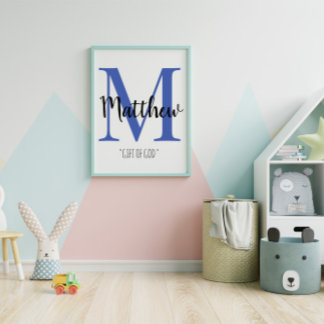 Customizable Baby Name Meaning Room Poster
