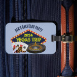 Customizable Bachelor Party Las Vegas Casino Trip Luggage Tag<br><div class="desc">Customize your own bachelor party luggage tags for a Las Vegas trip. A cool personalized luggage tag featuring gambling casino staples such as poker chips,  a deck of cards,  and a roulette wheel with Vegas Trip in yellow script. Fun gambler getaway vacation accessory for your groomsmen and best man.</div>
