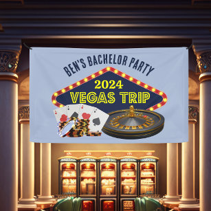 Customizable Bachelor Party Las Vegas Trip Casino Banner