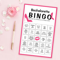 Customizable Bachelorette Bingo Game Card