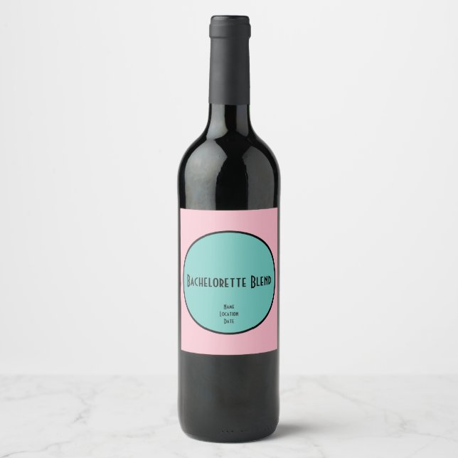 CUSTOMIZABLE Bachelorette Blend Wine Label (Front)