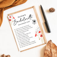 Customizable Bachelorette Scavenger Hunt Game Card