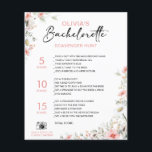 Customizable Bachelorette Scavenger Wildflowers<br><div class="desc">Beautiful customizable Bachelorette Scavenger Hunt Game! You can personalize it with your games,  the points,  and the bride's name.</div>