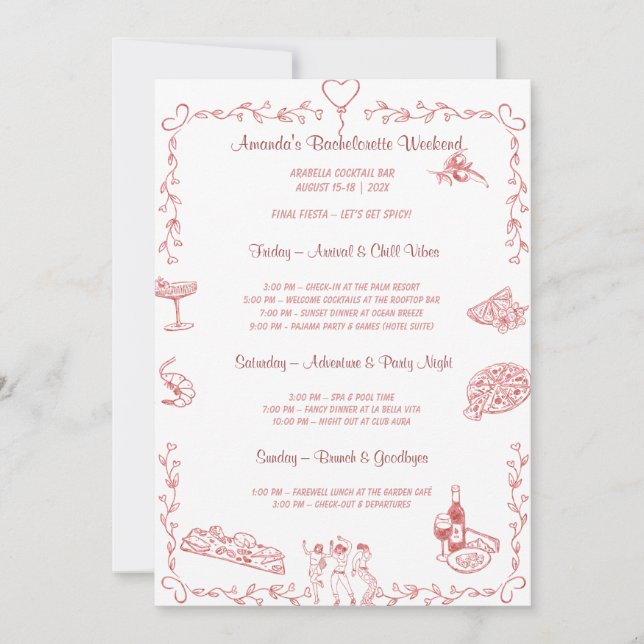 Customizable Bachelorette Weekend Template (Front)