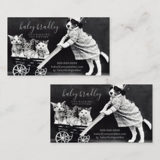 Customizable Back to Back Pet Dog Cat Sitting Business Card