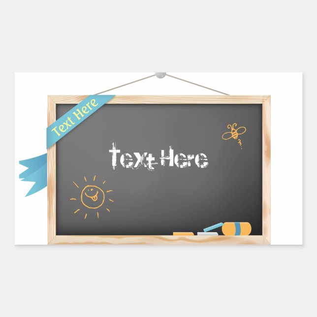 Customizable Back to School Chalkboard Sticker (Front)