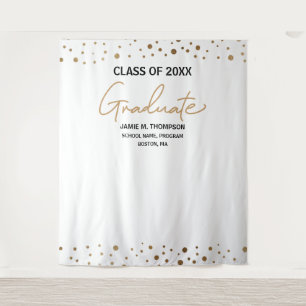 Customizable backdrop graduation party tapestry
