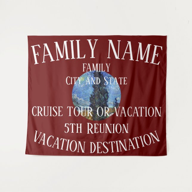 Customizable Backdrop Wall Hangings 2024 Party Tem Tapestry (Front (Horizontal))