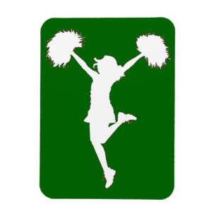 Customizable Background Cheerleader Cheerleading Magnet