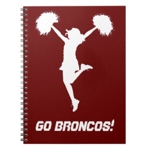 Customizable Background Cheerleader Cheerleading Notebook