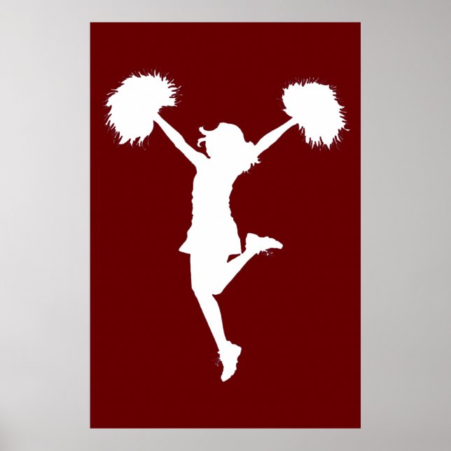 Customizable Background Cheerleader Cheerleading Poster (Front)