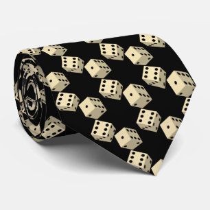 Customizable background colour Dice Games pattern Tie