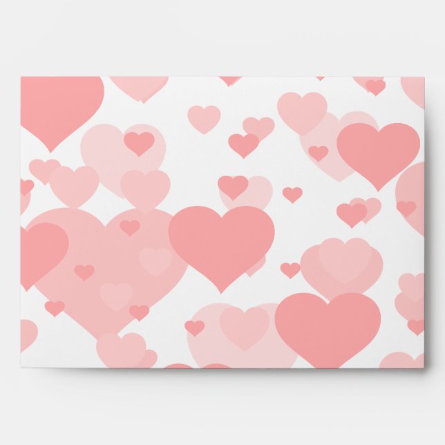 Customizable Background Colour for Hearts Envelope (Front)