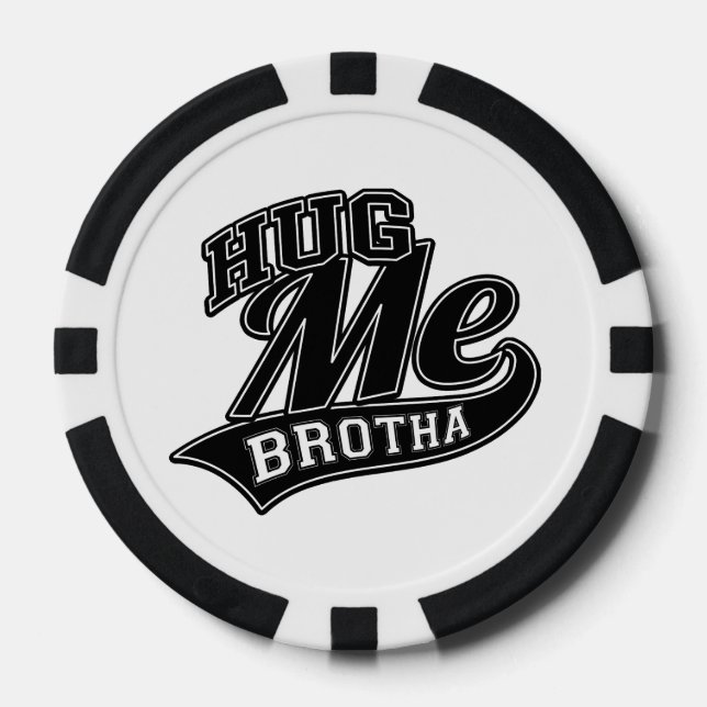 Customizable Background Colour for Hug Me Poker Chips (Front)