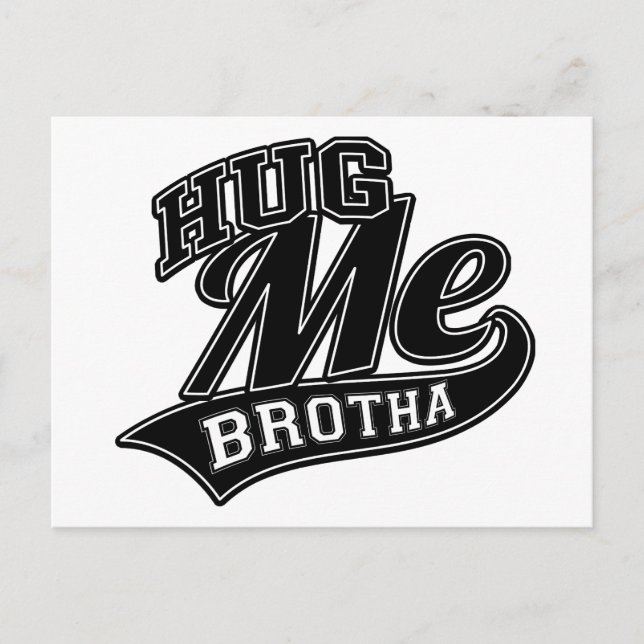 Customizable Background Colour for Hug Me Postcard (Front)