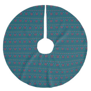 Customizable Background Colour Ho-Ho-Ho Ugly Xmas Brushed Polyester Tree Skirt