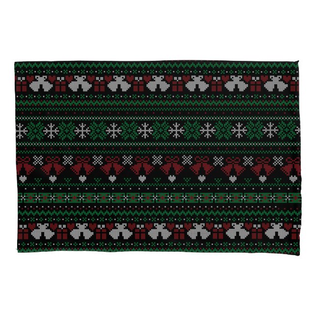 Customizable Background Colour My Bells Ugly Xmas Pillowcase (Front)