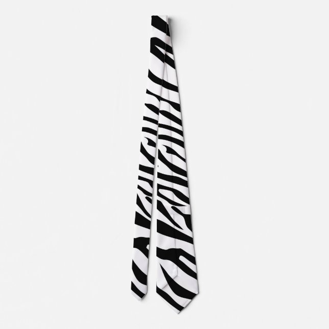 Customizable Background Colour Zebra Tie (Back)