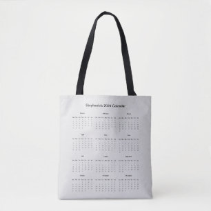 Customizable bag with 2024 calendar