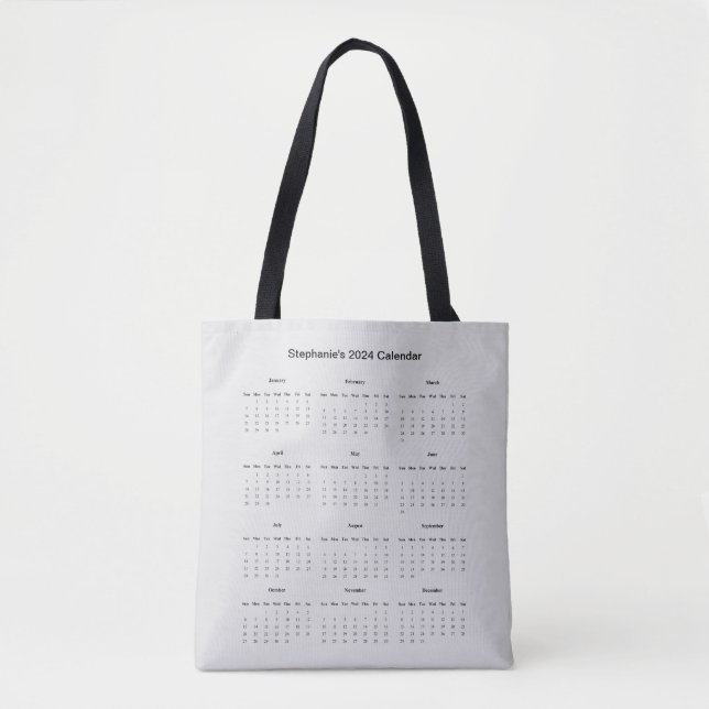 Customizable bag with 2024 calendar (Front)