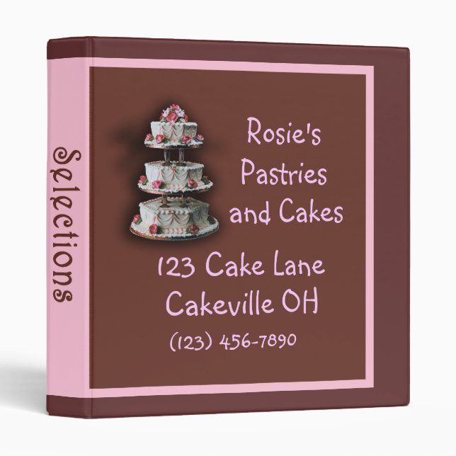 Customizable Bakery Goods Display Binder (Front/Spine)