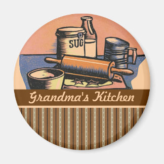 Customizable baking kitchen decorative magnet