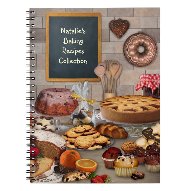 (Customizable) Baking Recipes Notebook (Front)