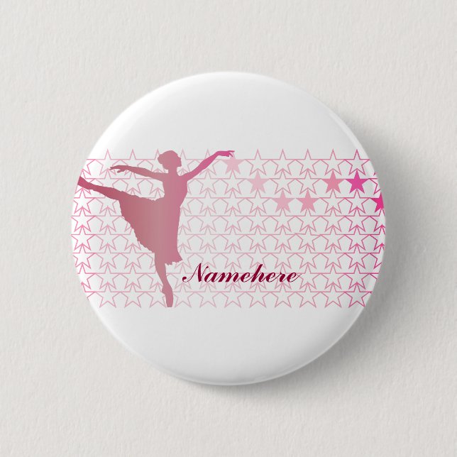 Customizable: Ballerina 2 Inch Round Button (Front)