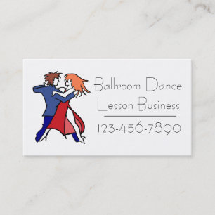 Customizable ballroom dance lesson business cards