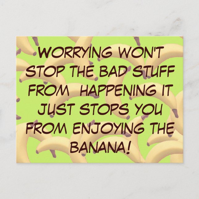 Customizable Bananas with text Postcard (Front)