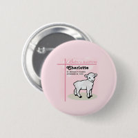 Customizable, Baptism, Pink, Girl, Lamb