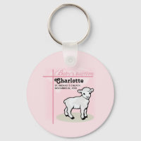 Customizable, Baptism, Pink, Girl, Lamb