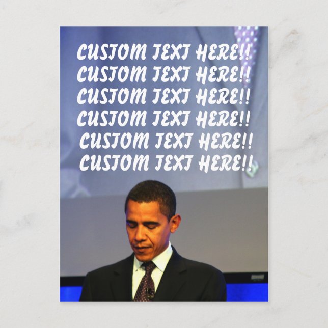 Customizable Barack Obama Postcard (Front)