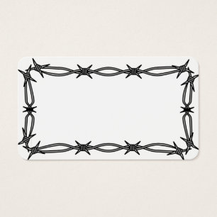 Customizable Barbed Wire Border Blank Card