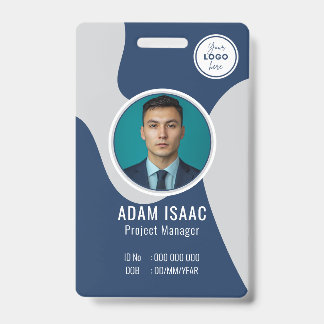 Customizable Barcode Logo Name Tag Staff Badge