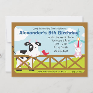 Customizable Barnyard Birthday Party Invitation