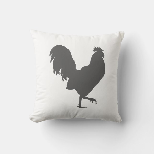 Customizable Barnyard Rooster Pillow (Front)