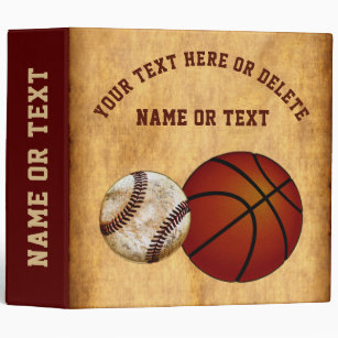 Customizable Baseball and, Basketball Photo Album Binder