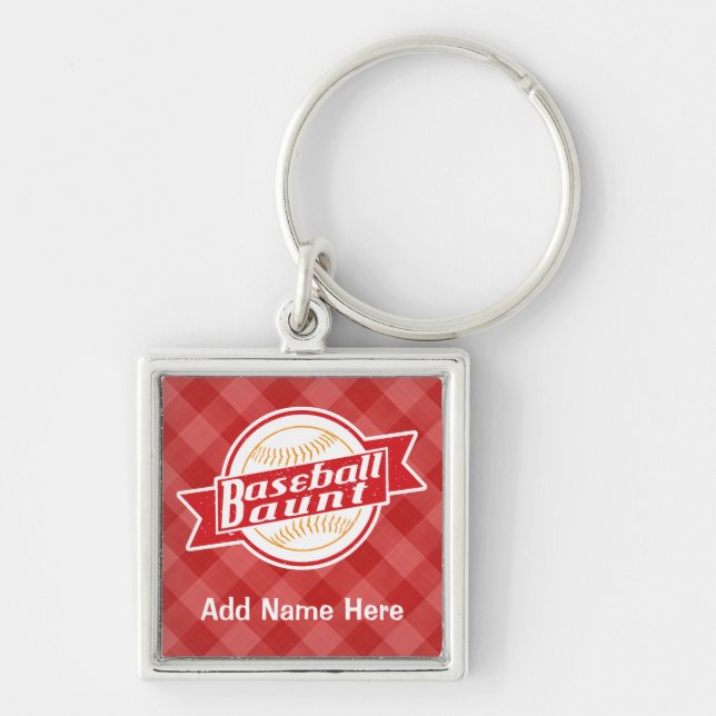 Customizable Baseball Aunt Keyring (Front)