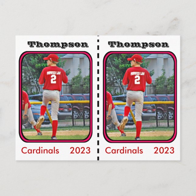 Customizable Baseball Card (Front)