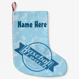 Customizable Baseball Coach Christmas Stocking