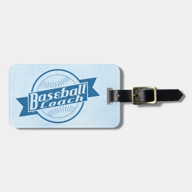 Customizable Baseball Coach Luggage Tag (Front Horizontal)